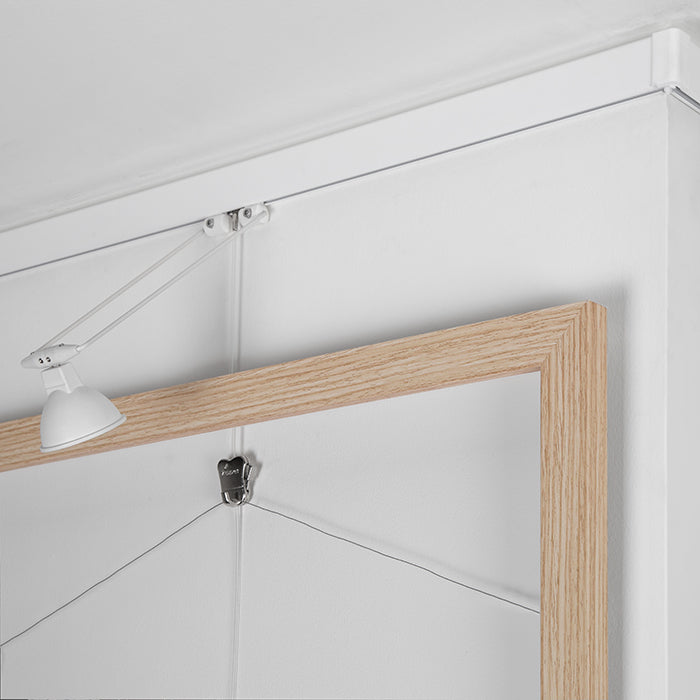 STAS multirail lighting system illuminates artworks beautifully, using LED fixtures.