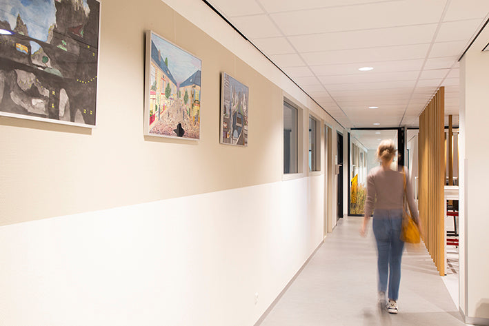 STAS u-rail + kit: perfect for drop ceilings, supports art and noticeboards.