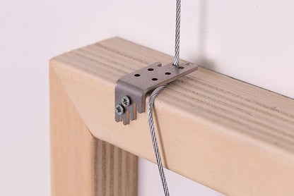 STAS no-tilt set voor schilderijen met een houten lijst tussen 18 en 60 mm dik.