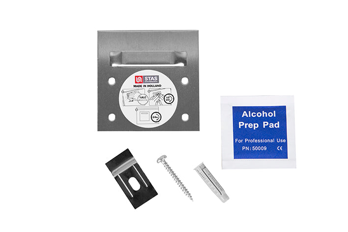 STAS self-adhesive dibond hanger set includes adhesive hangers for mirrors or art up to 13.2 lbs.