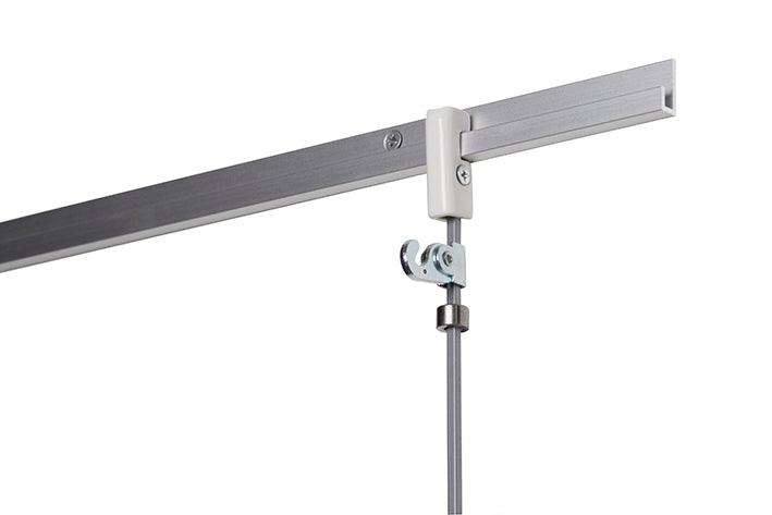STAS j-rail max 200cm includes installation kit, handles up to 100kg load.
