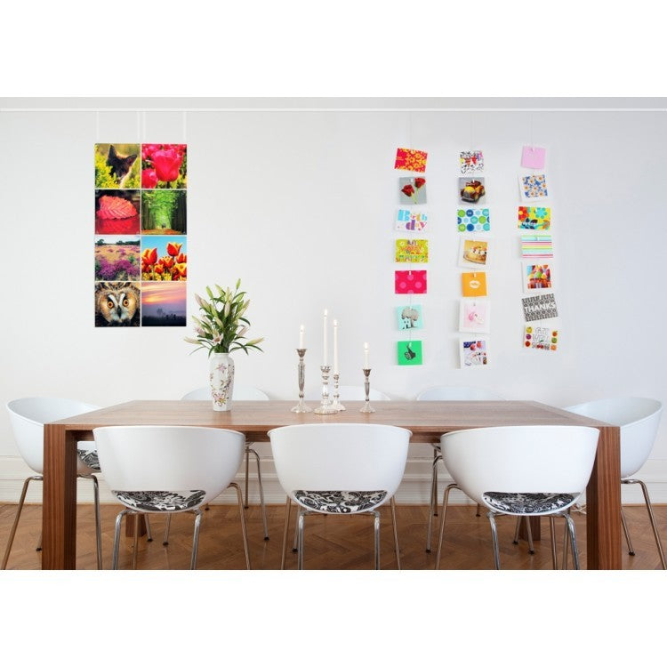 STAS white magnet set: Magnetic system for efficiently hanging photos and memos.