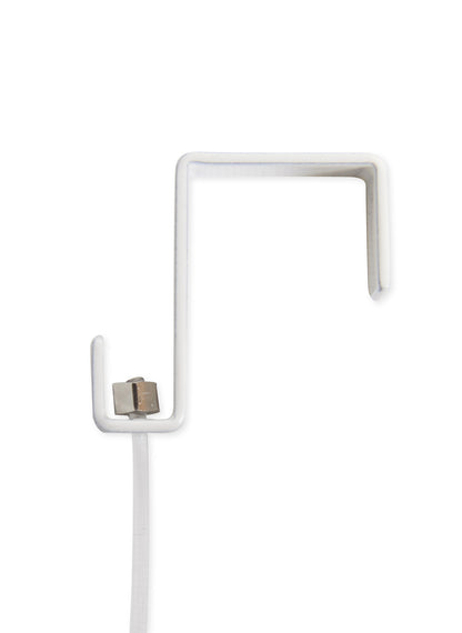 STAS panel hooks white (pack of 10) combine with perlon/steel cords for stability.