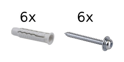 Install minirail easily with the STAS minirail kit; includes 6 clipscrews and plugs.