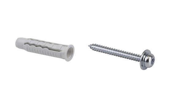 STAS minirail installation kit with 6 clipscrews & plugs for a 200 cm rail setup.