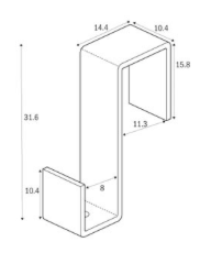 STAS panel hooks white (pack of 10) fits 0.43/0.83 inch panels, easy to use.