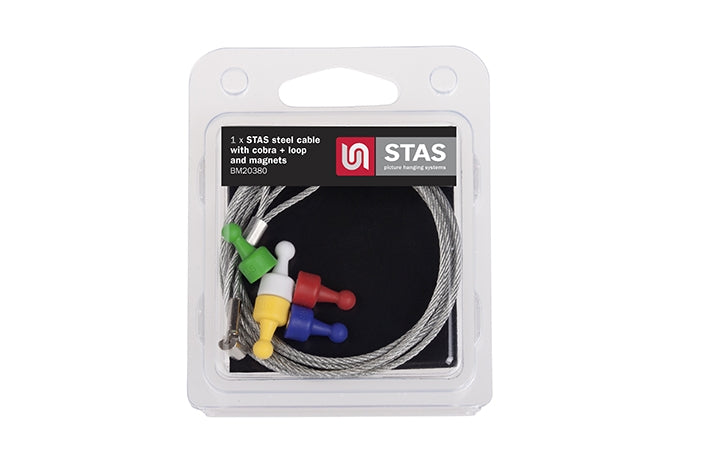 STAS coloured magnet set's versatile loop and cobra ends.