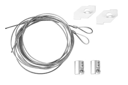 STAS suspension set for signing fits plexiglass screens to drop ceilings with 250cm cord. Easy installation.