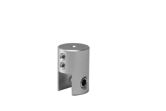 STAS signage clamp set for 2-7mm signage, ideal for ceiling hanging. Securely clamps onto cables and gliders.