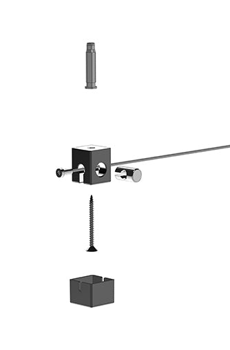 STAS qubic: Aluminum 22x24mm unit supports up to 15kg.
