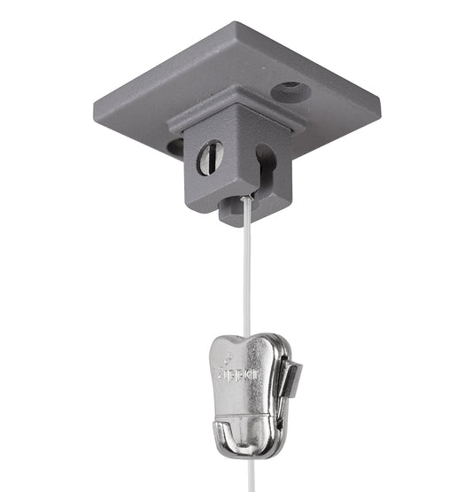 STAS qubic pro with 150 cm perlon cord, glider, and zipper hook for versatile hanging