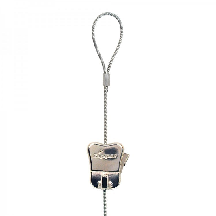 STAS steel cable with loop supports hooks, combines with zipper hooks for secure hanging.